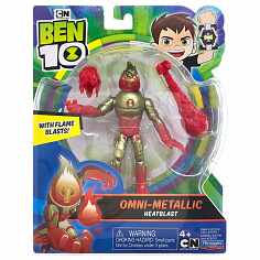 Ben 10 76173 Фигурка 12.5 см, Человек-огонь "Металлик"