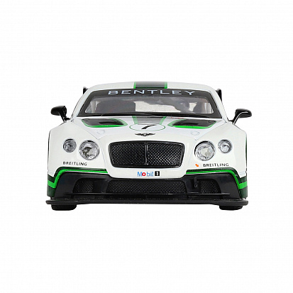 Фото 1251315JB ТМ "Автопанорама" Машинка металл., 1:32 Bentley Continental GT3, белый, инерция, свет, зву