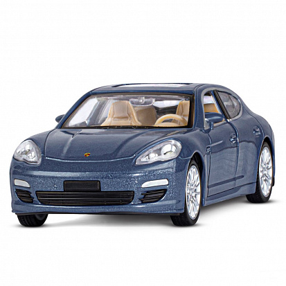 Фото 1251136JB Машинка металл. 1:32 Porsche Panamera S, синий, инерция, свет, звук, откр. двери, в/к 17,5
