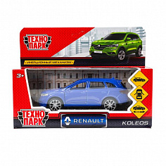 KOLEOS-BU Машина металл RENAULT KOLEOS, длина 12см, открыв. двери, инерц, синий, в кор. Технопарк