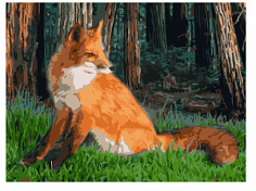 LORI Рх-106 Картина по номерам холст на подрамнике 40*50см "Лесной житель"