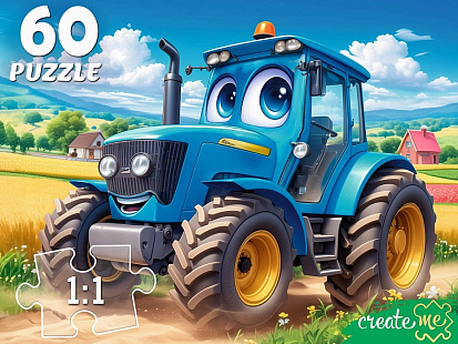 Фото товара П60-5992 Пазл 60 Трактор в поле П60-5992