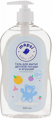 Фото товара Гель для мытья детской посуды Mepsi 550 мл