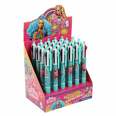 RSM24-79136-BRB Ручка шариковая, 4 дизайна, шоубокс, Barbie barbie extra Умка уп-24шт