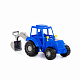 миниатюра ПОЛЕ84866 Трактор "Алтай" (синий) с лопатой (в сеточке)