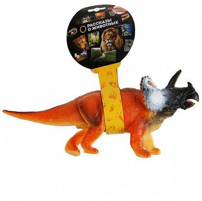 Фото ZY598042-IC Игрушка пластизоль динозавр паразауролофы 37*9*13 см, хэнтэг, звук ИГРАЕМ ВМЕСТЕ