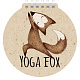 миниатюра 056459 Блокнот ХАТБЕР А6 "YOGA FOX",60л, с фигурной высеч на греб (60Б6А1гр_19148) (056459)