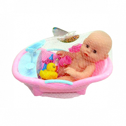 Фото 609-104 кукла пупс с ванной