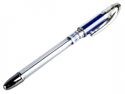 Фото PT-338-A Ручка шариковая PIANO "MAXRITER", 0,5мм, прозрачный корпус, резиновй держатель, серебристый